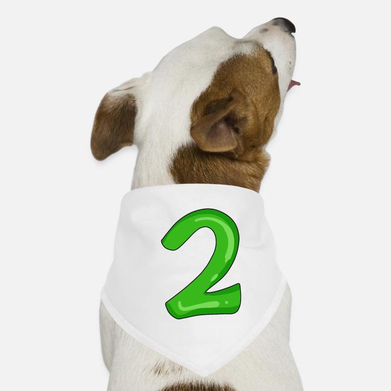 Deux - 2 - Numéro Numéro Bandana pour chien