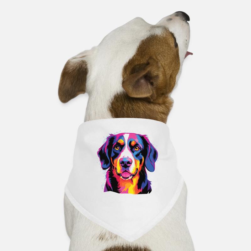 Wasserfarben Farbenfroher Entlebucher Sennenhund Hunde-Bandana