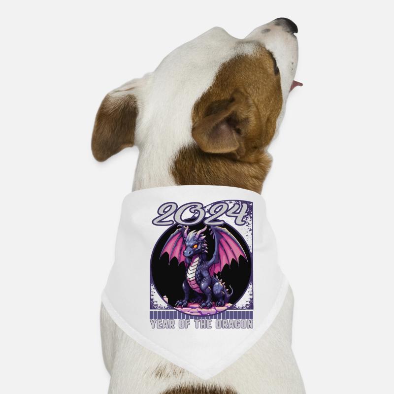 Chines Nouvel An du Dragon Pixel Art Dragon 8 Bit Bandana pour chien