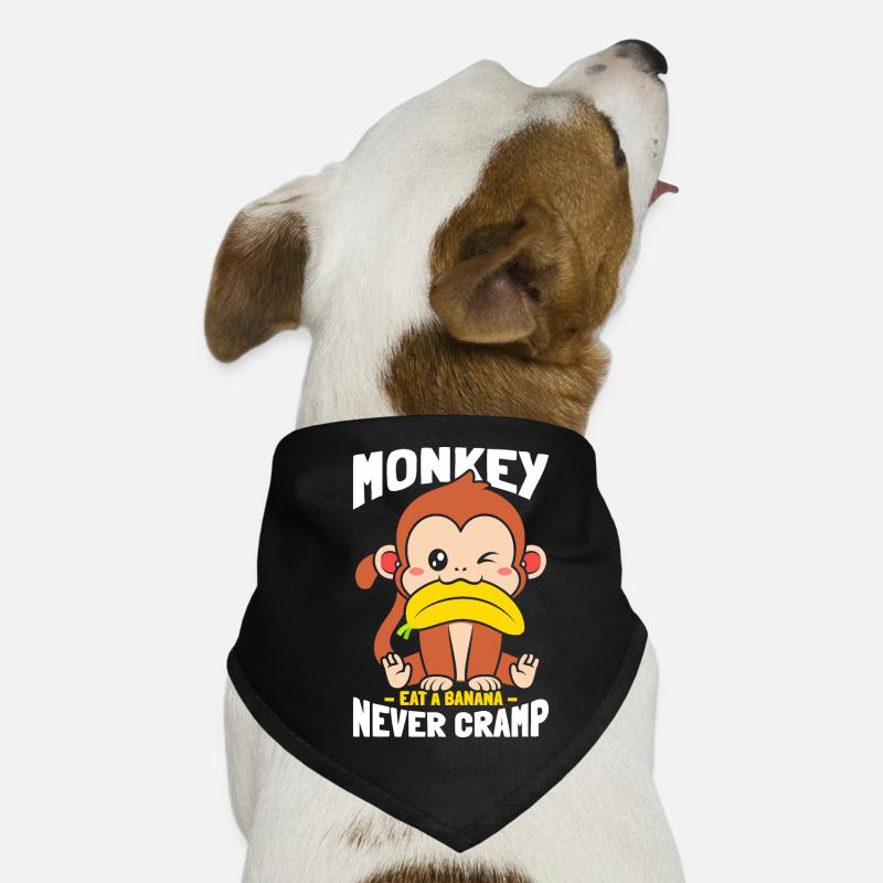 Singe mangeant de la banane sans crampe Bandana pour chien