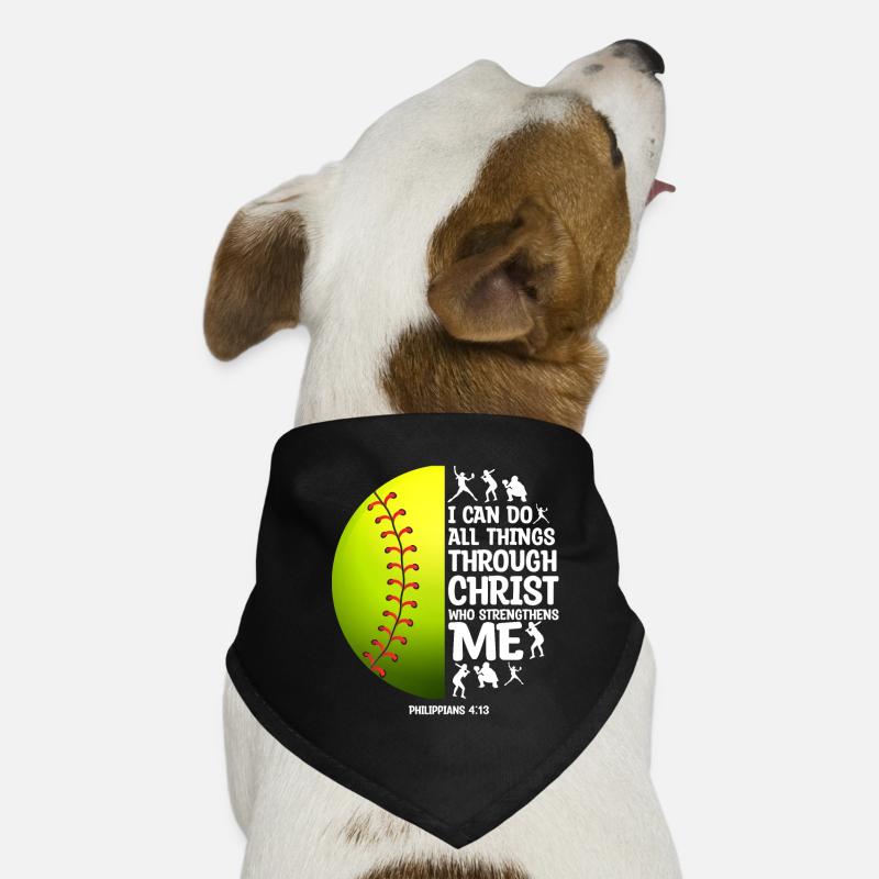 I can do all things through Christ softball Dog Bandana