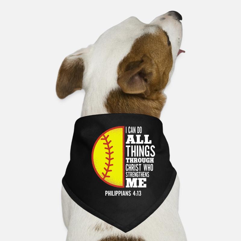 I can do all things through Christ softball Dog Bandana