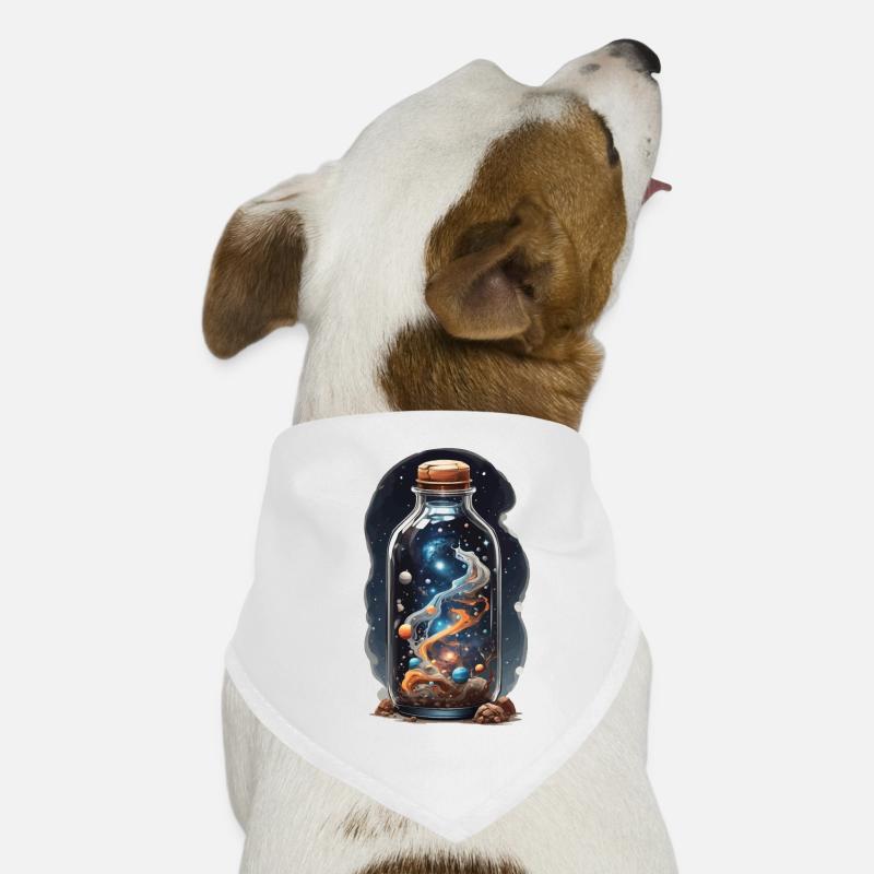 Outer Space in Bottle Boho Style Bohemian Streetwear Dog Bandana