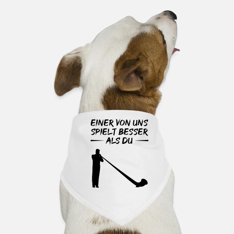 Alphorn-Geschenk: Besser als Du Hunde-Bandana