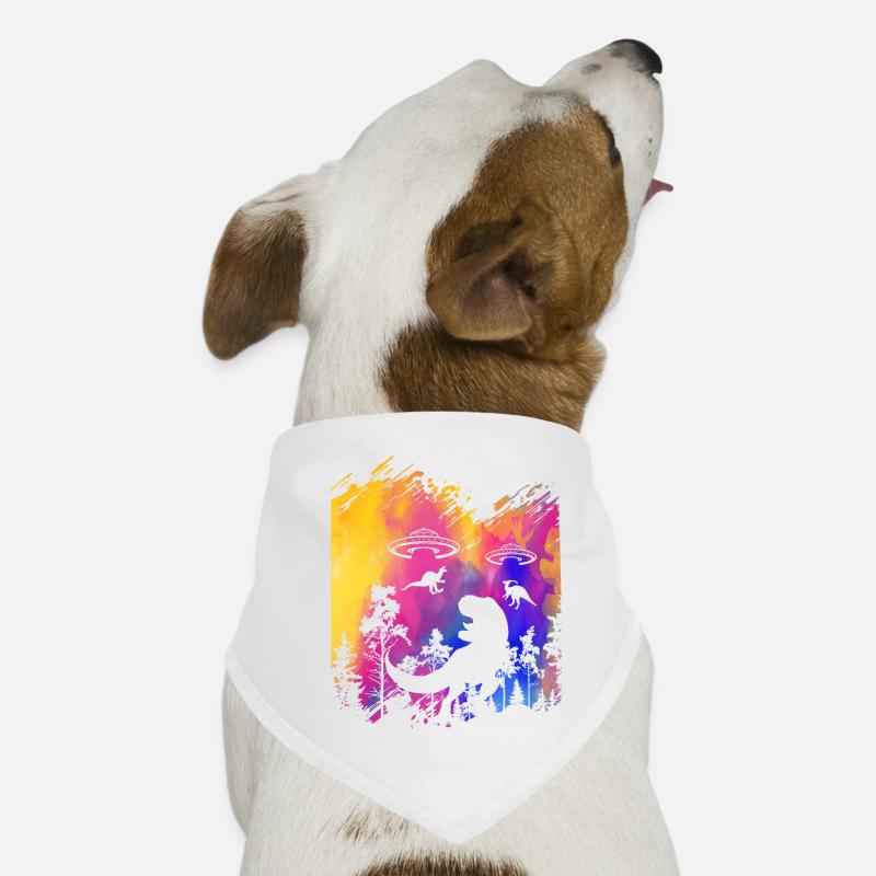 Alien Dinosaur UFO Abduction Dog Bandana