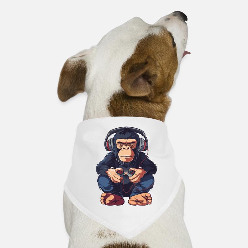 Jeu vidéo Chimpanzé Bandana pour chien