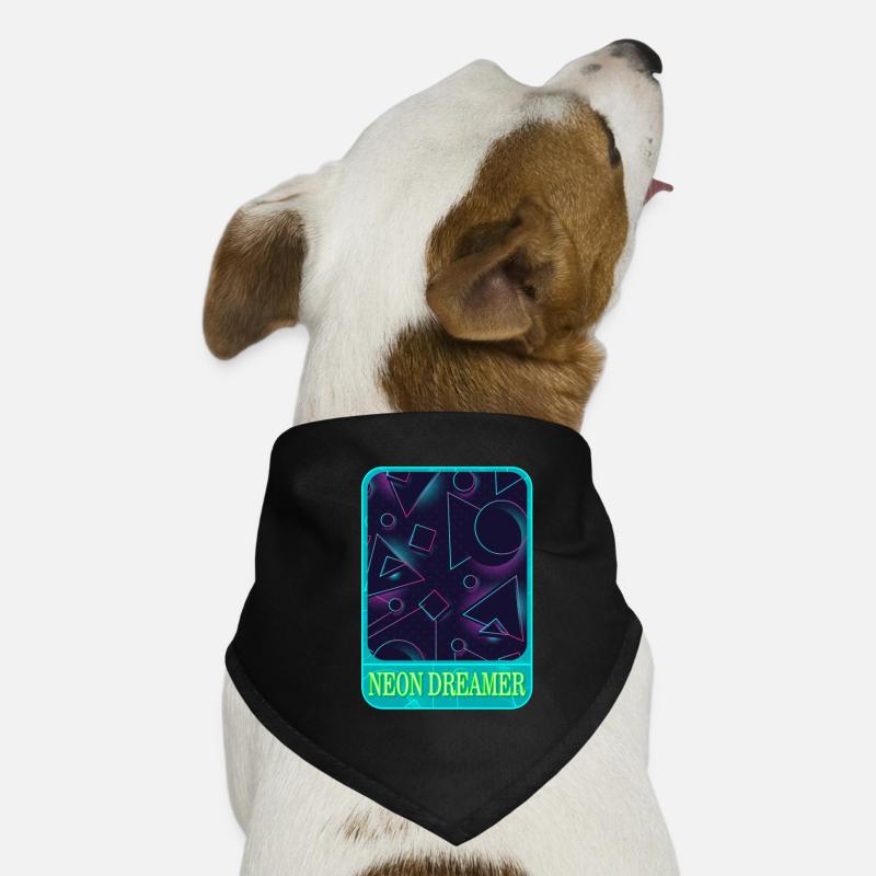 Geometric Shirt, Neon Dreamer Tee, Gift For Math Dog Bandana