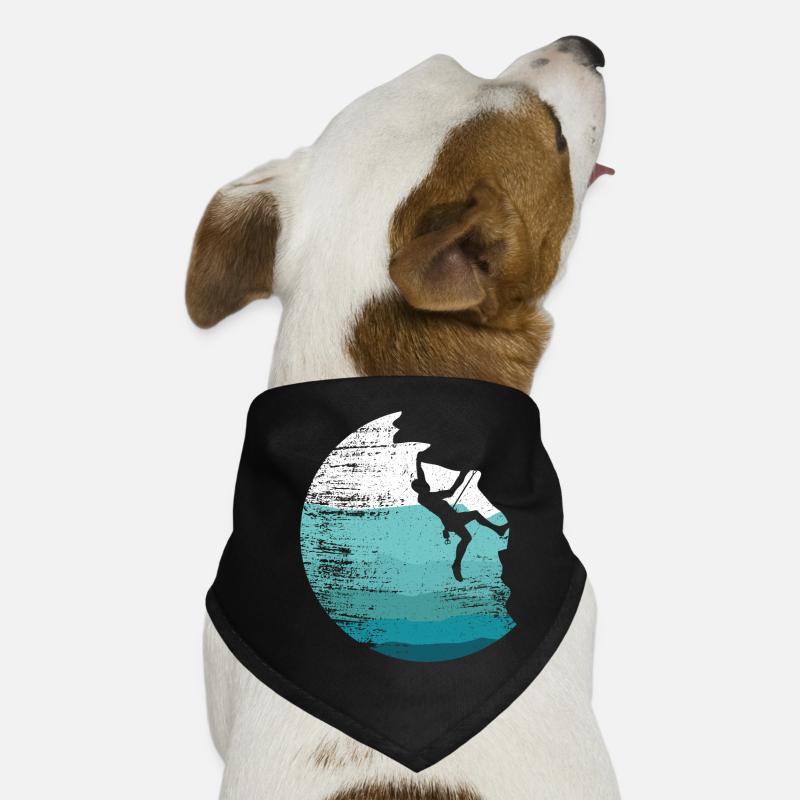 Retro Wall Climbing Boulder Bouldering Dog Bandana