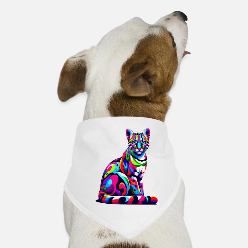 Pop Art coloré Ocelot Ocelots léopard nain Bandana pour chien