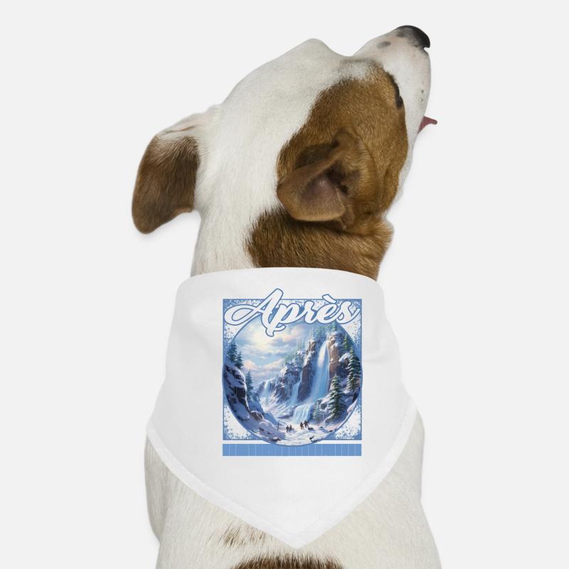Apres All Day Snowfall Cascade Skiing Waterfalls Dog Bandana