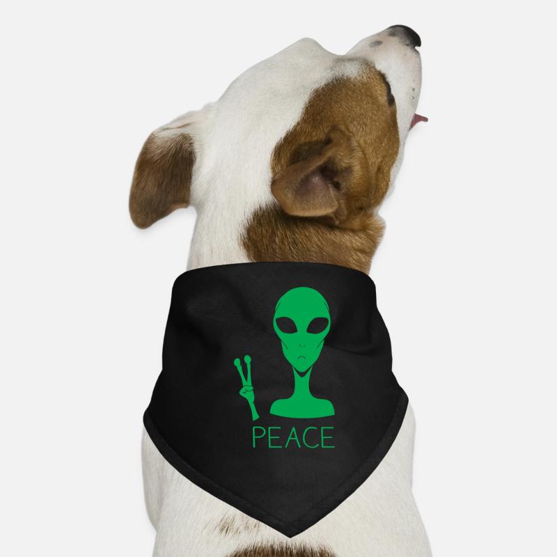 Alien Peace Sign Hand Cool Funny Extraterrestrials Dog Bandana