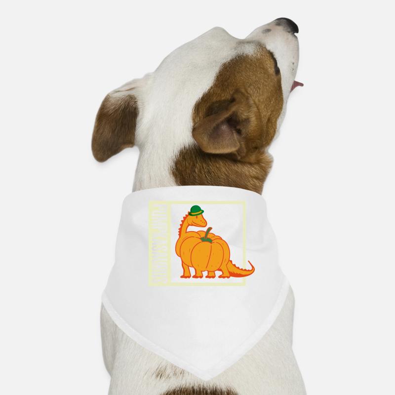 Halloween Shirt, Pumpkasaurus Tee, Gift For - Dog Bandana - white