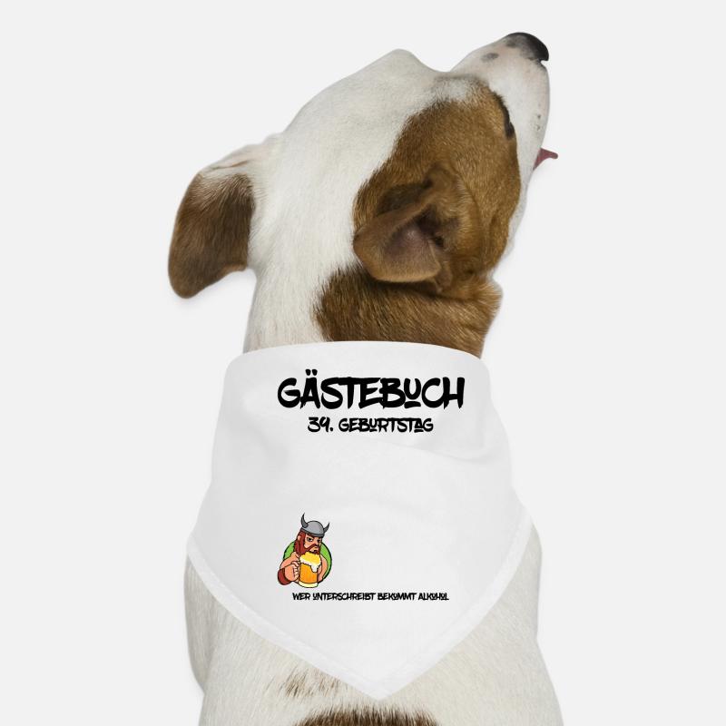 39. Geburtstag | Gästebuch Design Hunde-Bandana