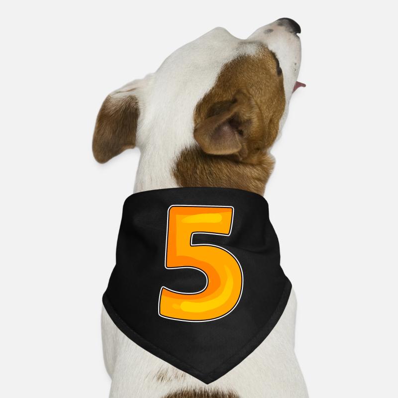 Zahl 5 Nummer Hunde-Bandana