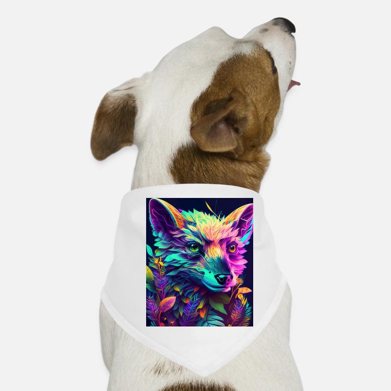 Renard de la forêt néon Bandana pour chien