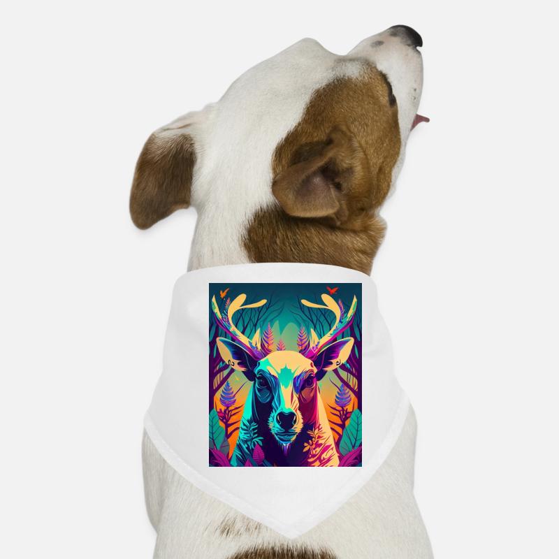 Abstrait Néon Cerf Bandana pour chien