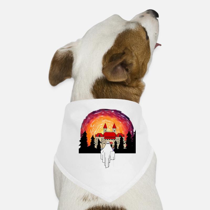Ghosts Castle Midnight Witching Hour Horror Dog Bandana