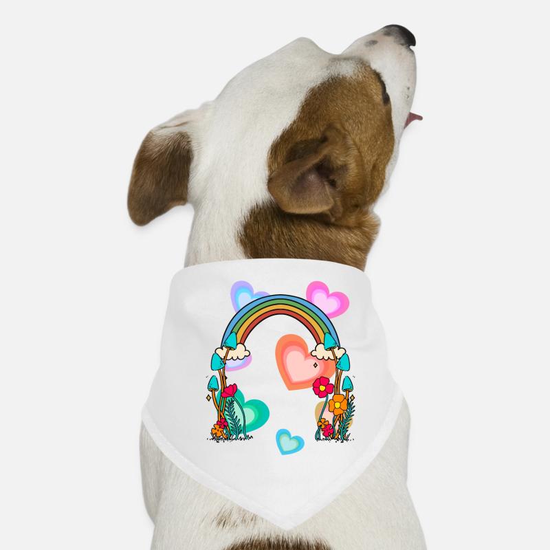 Herzlich Geburtstagsgeschenk Regenbogen Herzen Hunde-Bandana