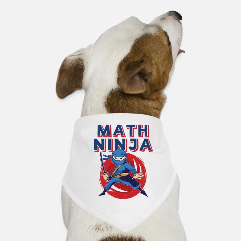 Funny Math Ninja Mathematics Geek Numbers Dog Bandana