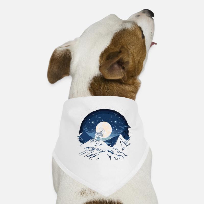 Conception de constellation de silhouette de chèvre de nuit étoilée Bandana pour chien