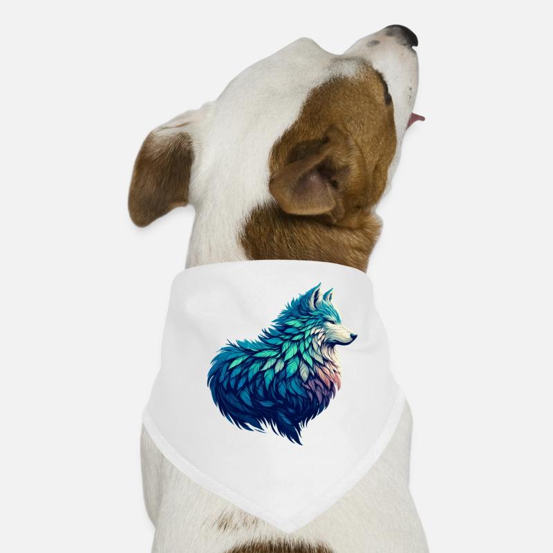 Wolf Stehend Majestätisch In Einem Hunde-Bandana