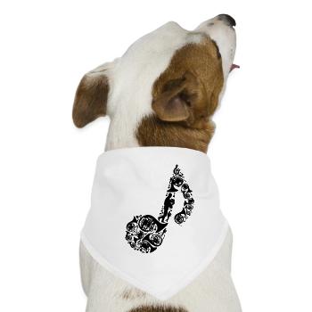 Waldhorn - Hunde-Bandana - Weiß - Vorne