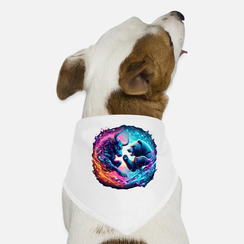 Börsenhandel Trading Bulle vs. Bär Hunde-Bandana