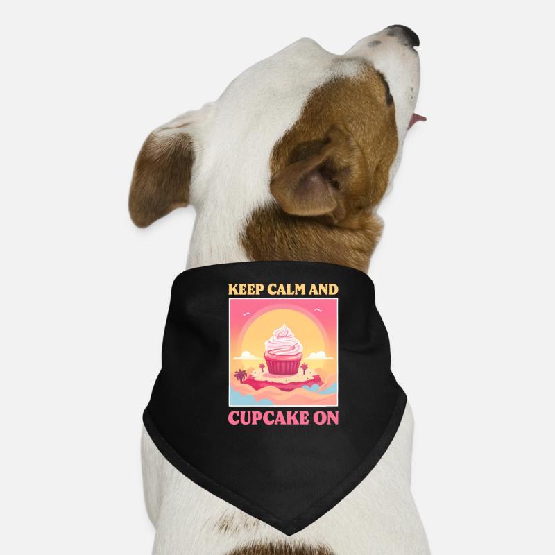 Amateur de cupcakes Keep Calm et Cupcake On Bandana pour chien