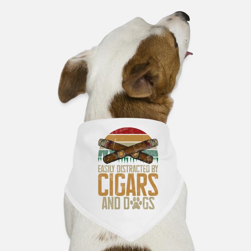 Cigar Smoker Dog Bandana