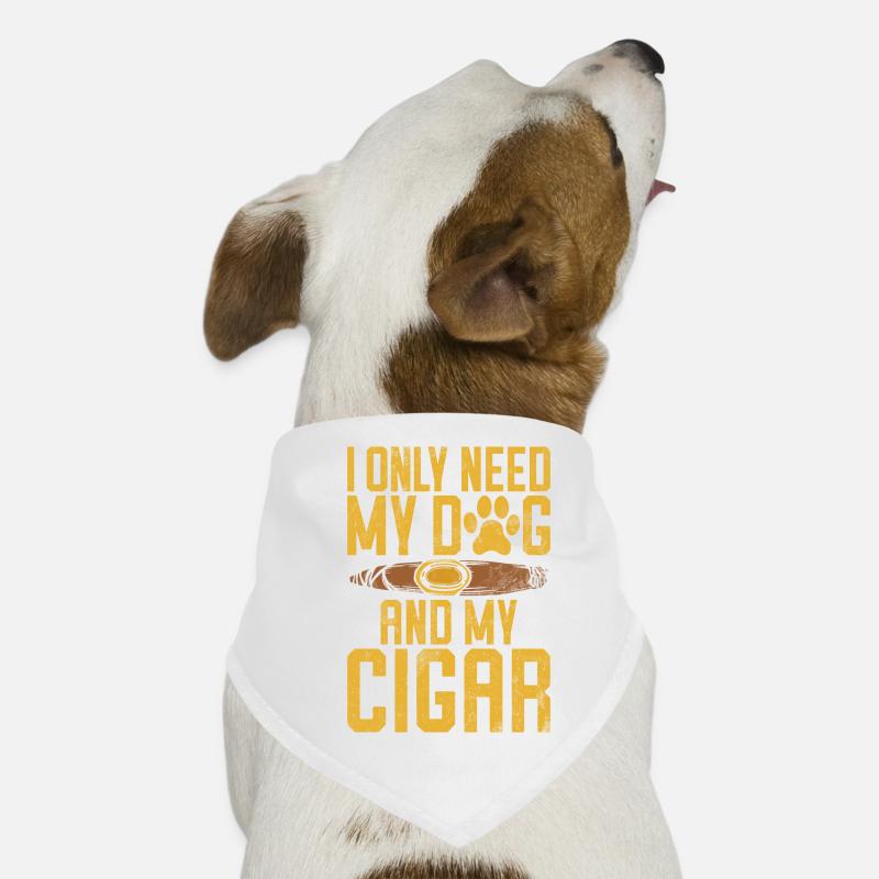 Cigar Smoker Dog Bandana
