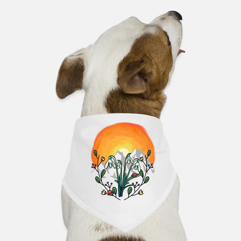 Soleil Printemps Perce-neige Alpes Bandana pour chien