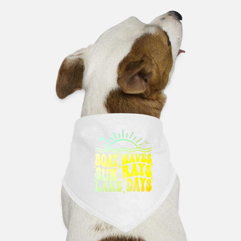 Boat Waves Sun Rays Laks Days Hunde-Bandana