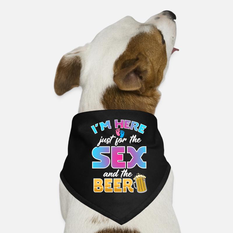 I'm just here for the beer Dog Bandana