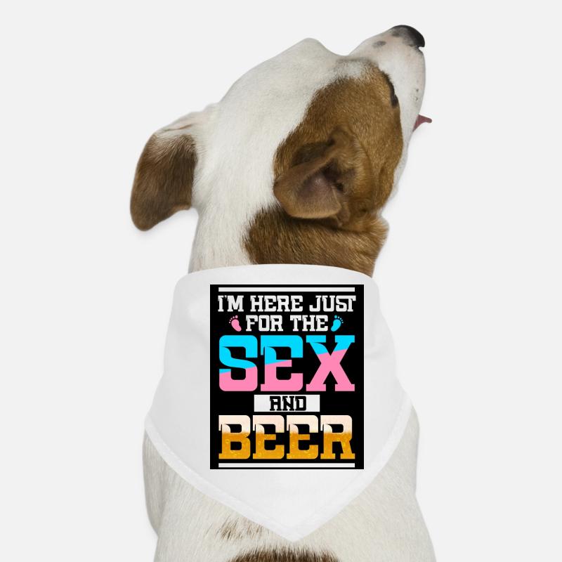 I'm just here for the beer Dog Bandana