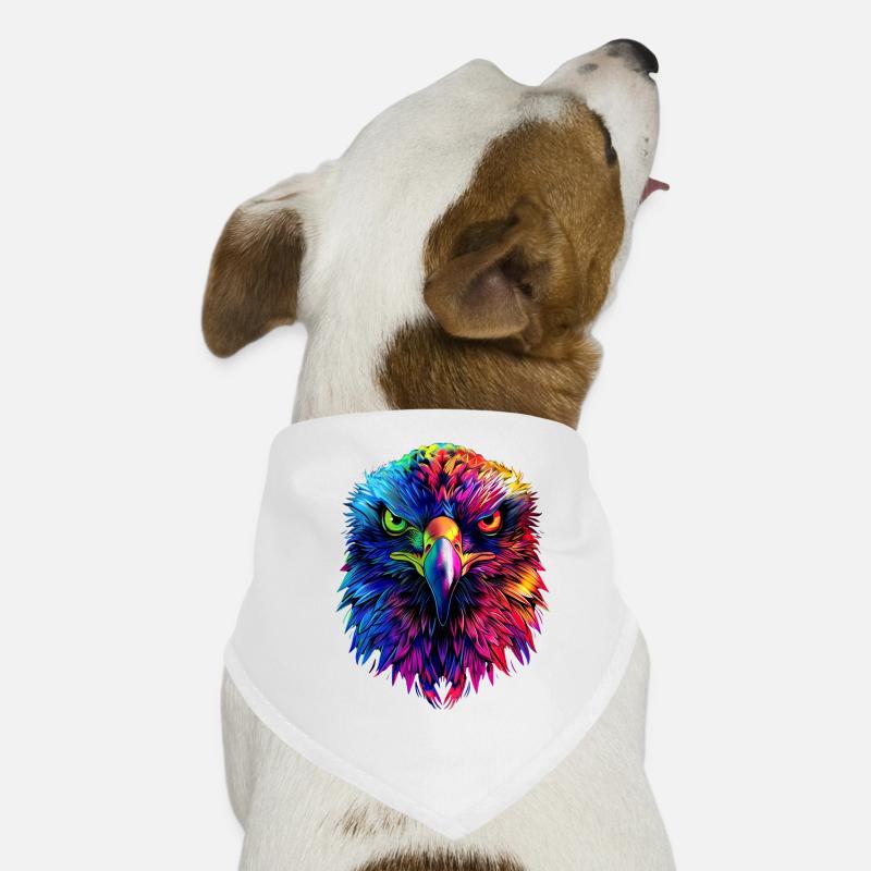 Aigle Pop Art Couleurs vives Aigle royal Pygargue à queue blanche Bandana pour chien