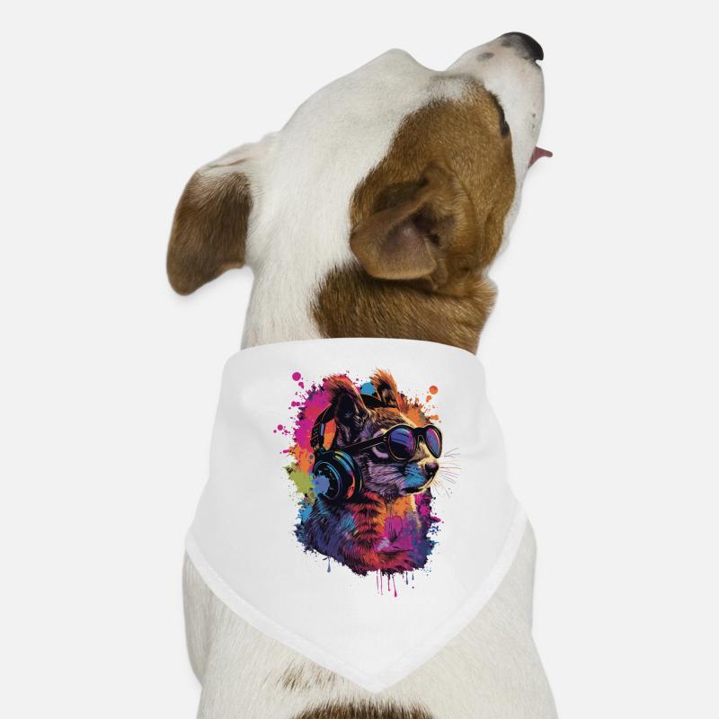 Eichhörnchen - Hunde-Bandana - Weiß