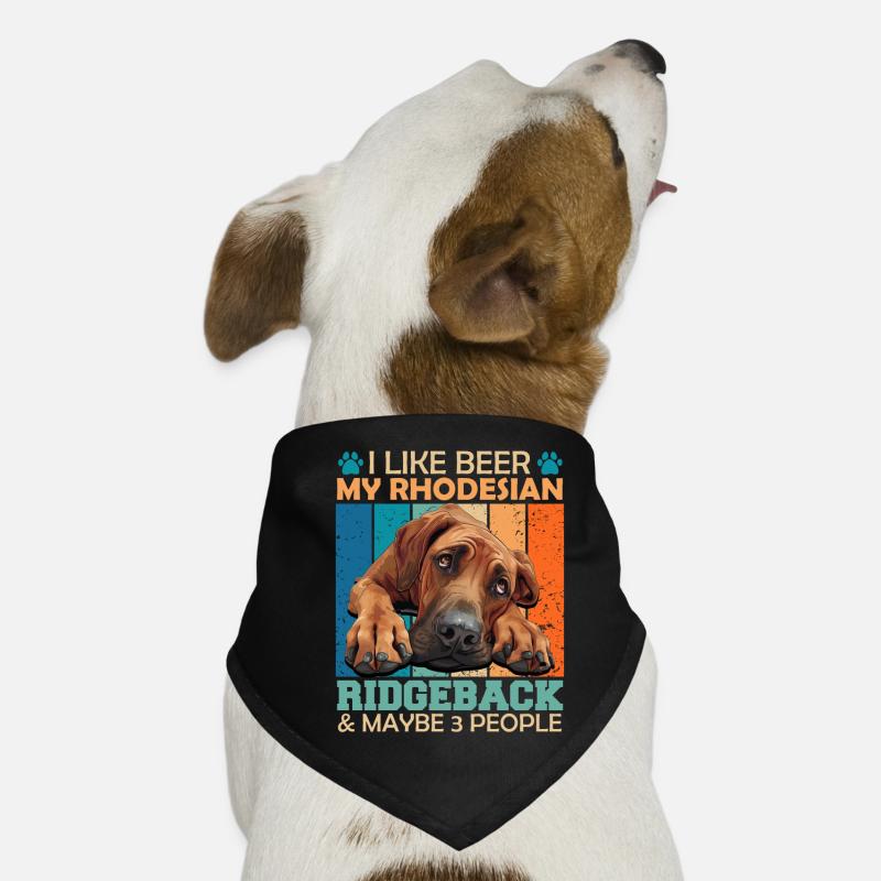 Propriétaire de Ridgeback LIKE BEER RHODESIAN RIDGEBACK Bandana pour chien