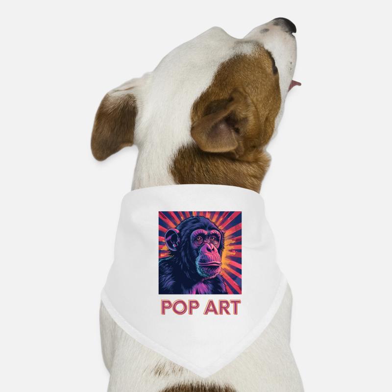 Singe Pop Art Bandana pour chien