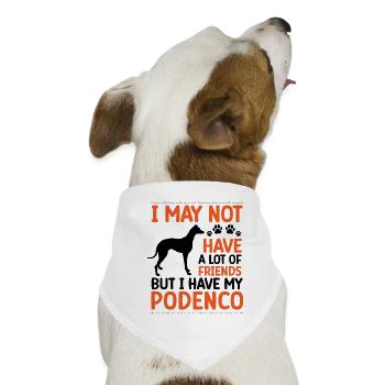 Podenco ist mein Freund Windhund Podenco - Hunde-Bandana - Weiß - Vorne