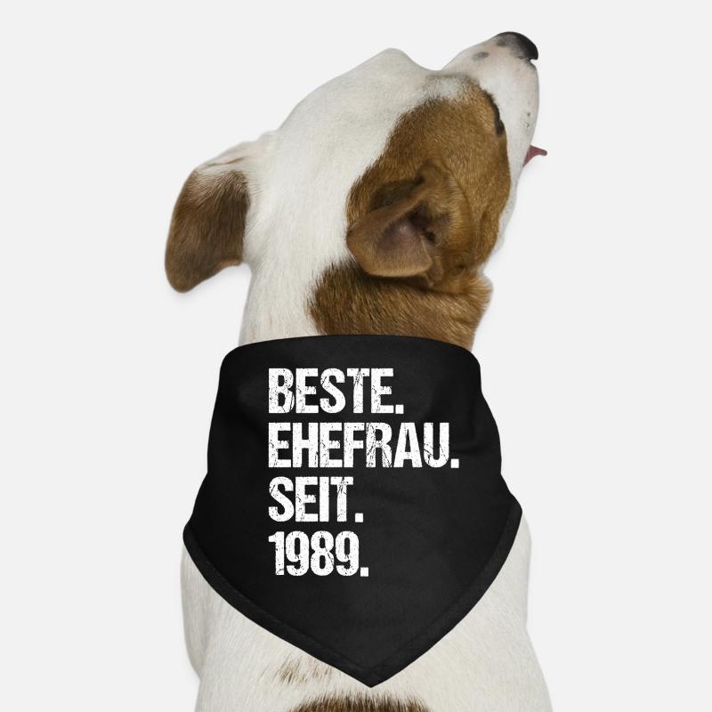 Valentinstag Beste Ehefrau Seit 1989 Hunde-Bandana
