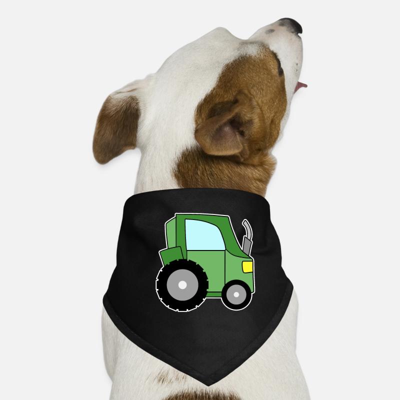 Traktor grün Hunde-Bandana