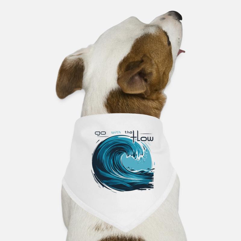 WAVE. OCEAN. GO WITH THE FLOW Dog Bandana
