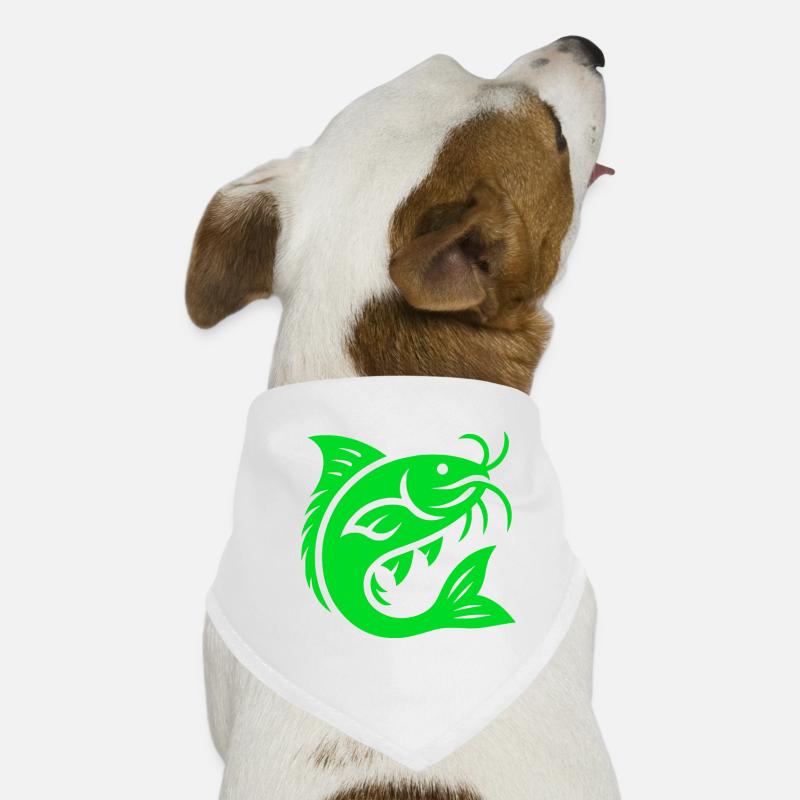 Poisson-chat, poisson-chat, poisson-chat vert, pêche au poisson, pêcheur Bandana pour chien