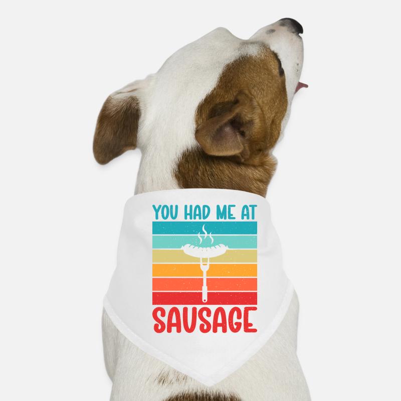 Sausage Lover - Hunde-Bandana - Weiß