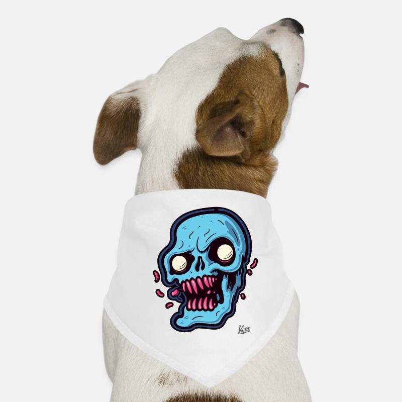 Crâne bleu abstrait Bandana pour chien
