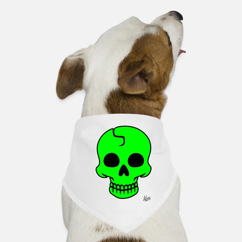 Crâne vert citron Bandana pour chien