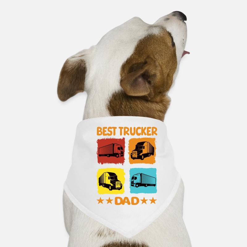 Best Trucker Dad Dog Bandana