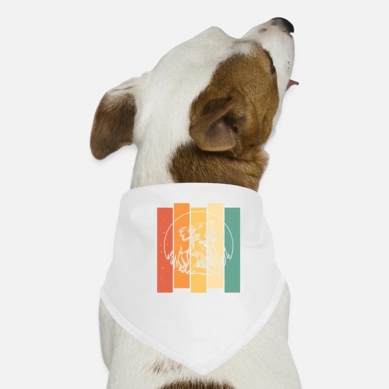 Brittany Spaniel Moon Howling Hunde-Bandana