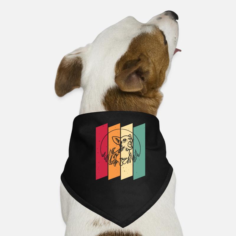 Chihuahua Moon Howling Dog Bandana