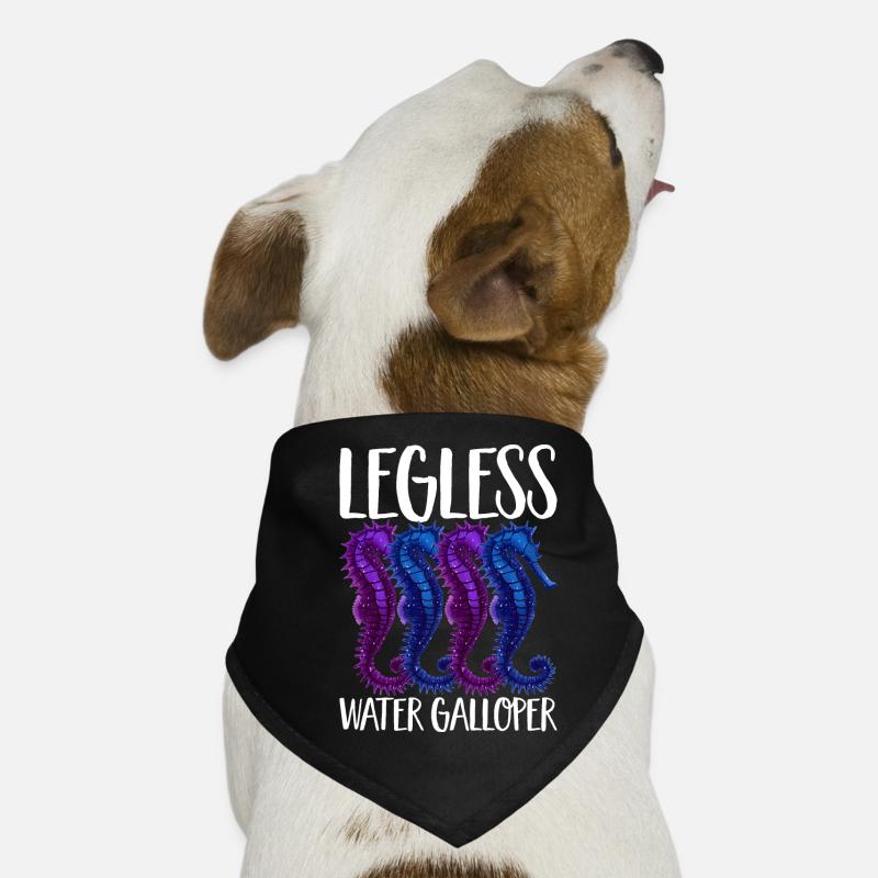 Funny Seahorse Legless Water Galloper Illus Dog Bandana